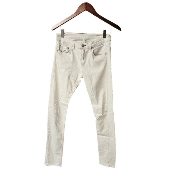 rag & bone Denim - Rag & Bone Jeans White The Dre Skinny Stretch Denim‎ 26 AGED BRIGHT WHITE